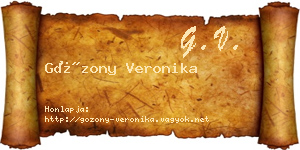 Gózony Veronika névjegykártya