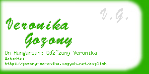 veronika gozony business card